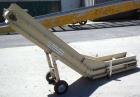 Used Plastic Process Equipment Fixed Incline Belt Conveyor, Model FIC-12, Carbon Steel. 10’’ Wide x 48’’ long bottom horizontal section x 68’’ long inclined section rubber belt with 17’’ long pockets...
