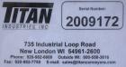 Used Titan Industries Pleated Belt Conveyor, model 304, carbon steel. 24’’ Wide x 177’’ long rubber belt with 11-1/2’’ long pockets with 2-1/2’’ tall pleats. 148’’ Long section of Lexan sheet top cov...