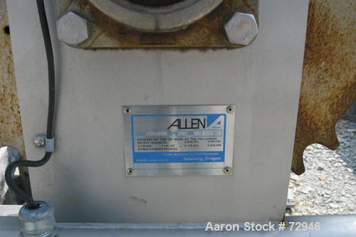 USED:Allen Machinery bucket conveyor, model BED42910.  Rated 36    buckets a minute (3) 304 stainless steel horizontal sections approx36" wide x 48" long vibratory discharge conveyors. Includes plast...