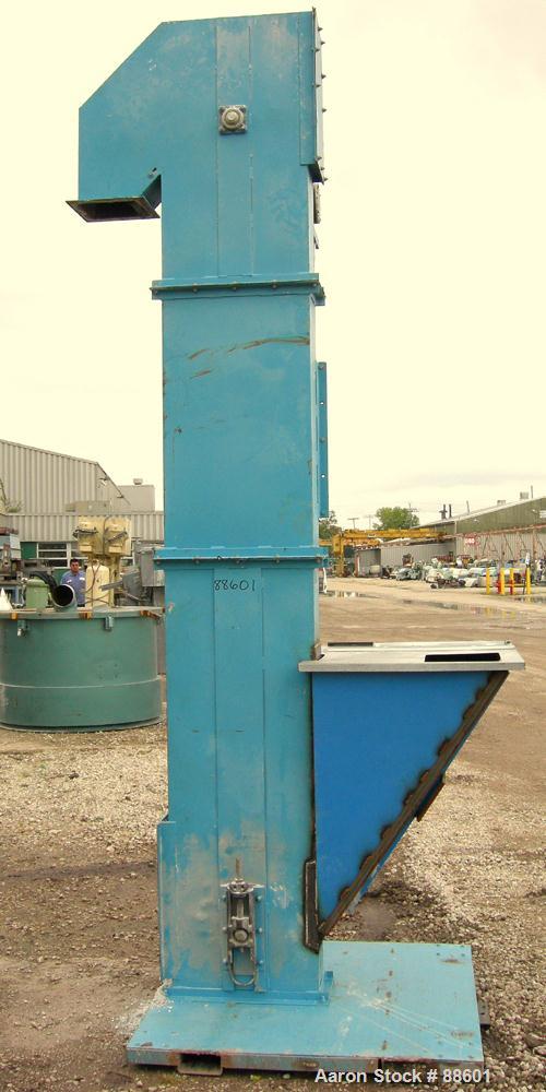 USED: American Bulk Conveying bucket elevator, model G4, carbon steel. 5-1/2" wide x 4" long x 4" deep cast iron buckets on ...