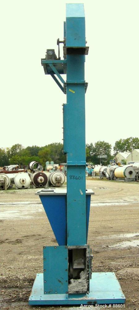 USED: American Bulk Conveying bucket elevator, model G4, carbon steel. 5-1/2" wide x 4" long x 4" deep cast iron buckets on ...