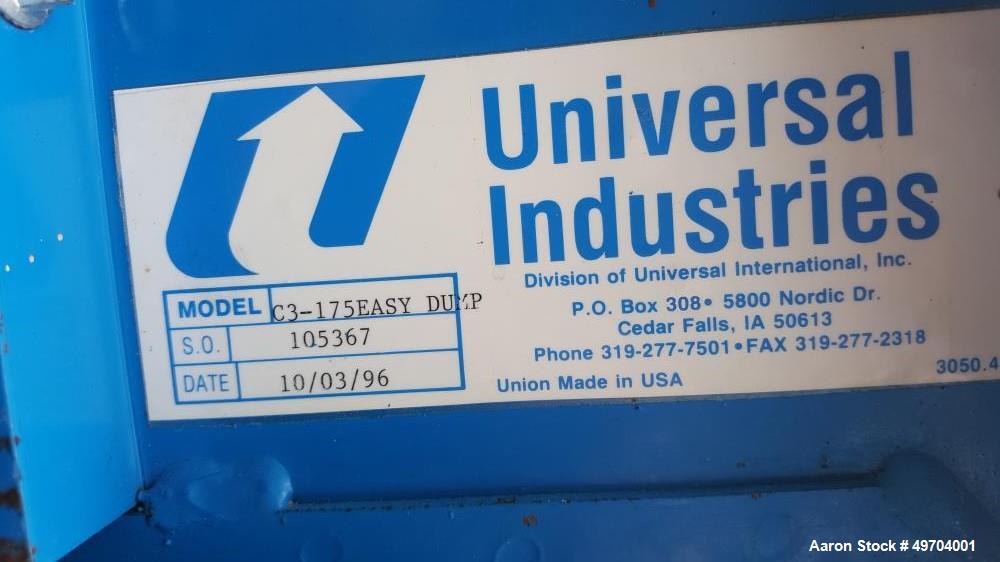 Used- Universal Industries Bucket Elevator, Model C3-175ED