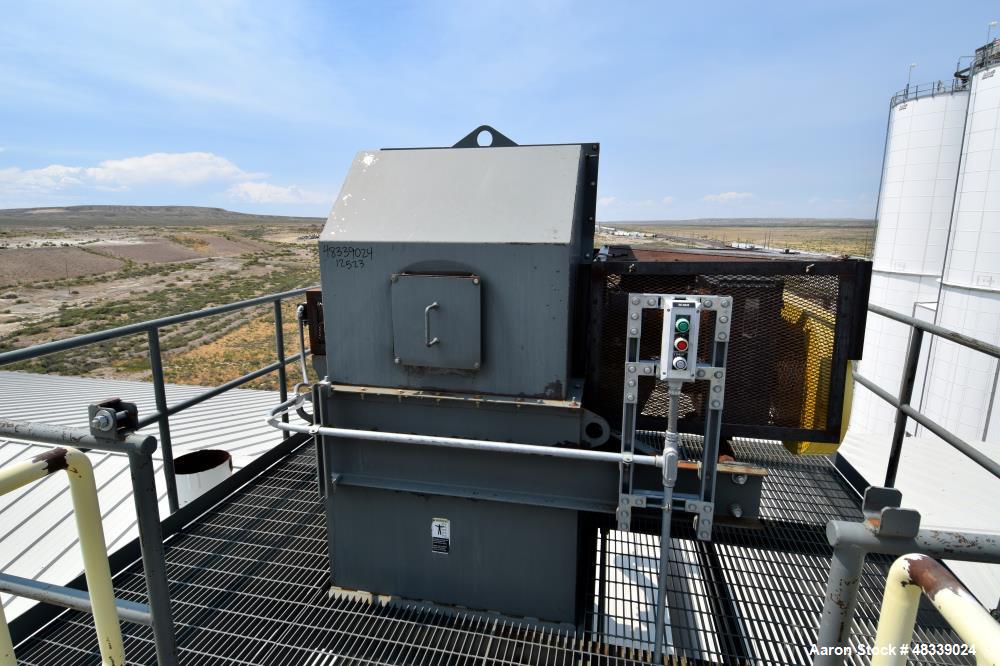 Used KWS Bucket Elevator, Model 37X55-1/2 NC, Carbon Steel. 70’ Shaft centers, capable of 160 tons per hour of Trona Ore at 85 pounds per cubic foot, operating capacity 80 short tons per hour. Dimens...