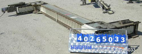 Used Meyer Overlapping Bucket Elevator, Model PC-52-6-S, carbon steel. Approximately 136" tall.  Plastic buckets 6" long x 4" wide x approximately 2 1/2" deep.  Driven by a 1/2 hp, 3/60/208-230/460 v...