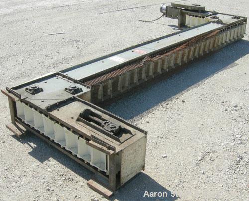 Used Meyer Overlapping Bucket Elevator, Model PC-52-6-S, carbon steel. Approximately 136" tall.  Plastic buckets 6" long x 4" wide x approximately 2 1/2" deep.  Driven by a 1/2 hp, 3/60/208-230/460 v...