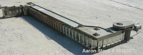 Used Meyer Overlapping Bucket Elevator, Model PC-52-6-S, carbon steel. Approximately 136" tall.  Plastic buckets 6" long x 4" wide x approximately 2 1/2" deep.  Driven by a 1/2 hp, 3/60/208-230/460 v...