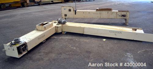 Used RBM Conveyor Systems Bucket Elevator, Model S100-6SW-DC, Carbon Steel. Standard S design. Approximately 240 cubic feet an hour capacity.  0.82 Liter plastic bucket volume, 6 wide x 4-1/2 long x ...