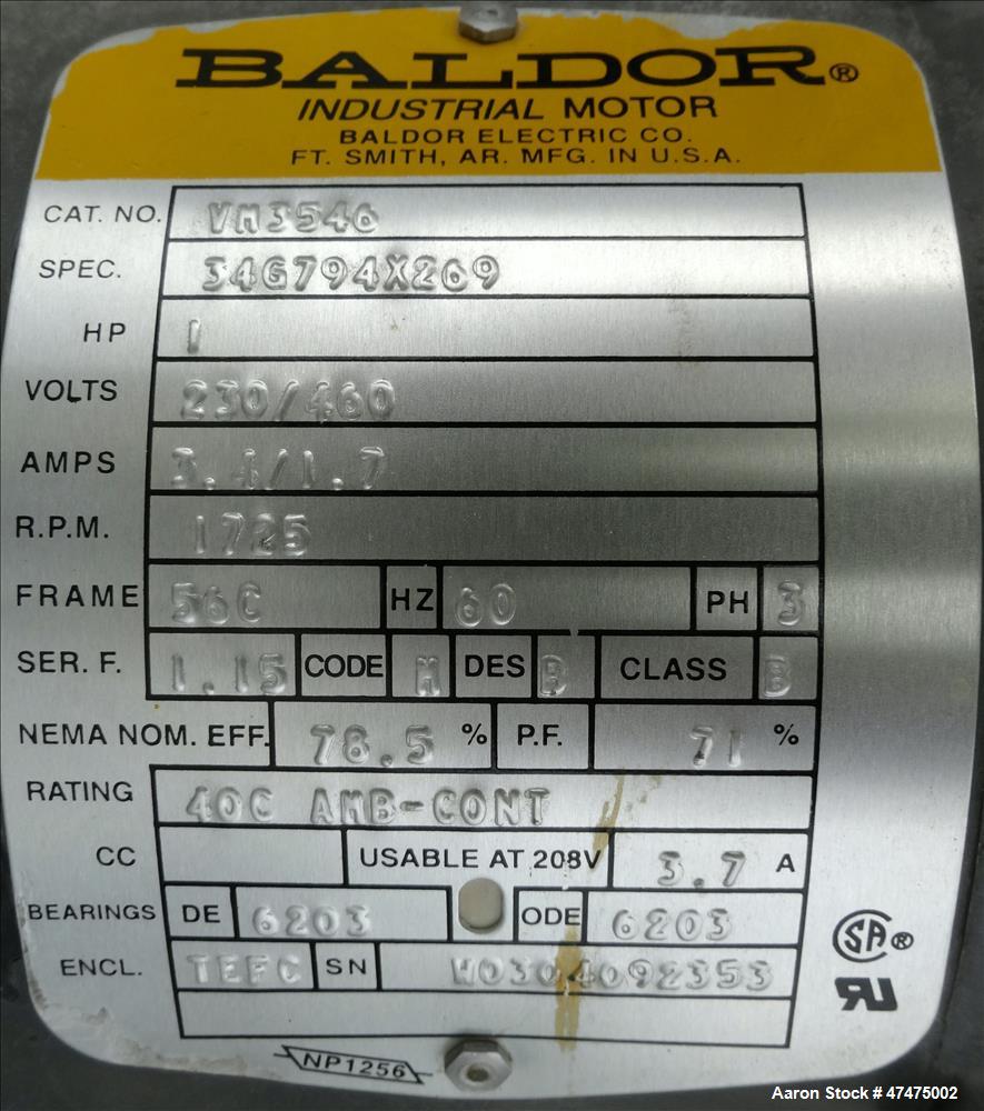 Used Universal Industries Vertical Bucket Elevator, Model SC