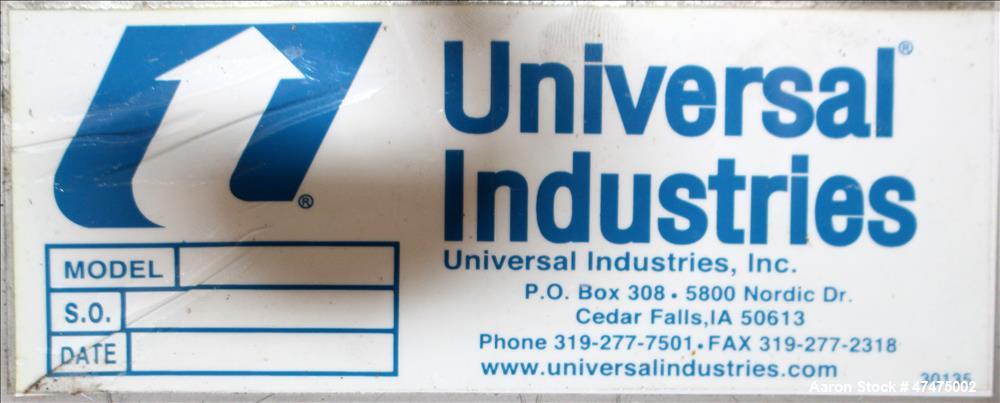 Used Universal Industries Vertical Bucket Elevator, Model SC