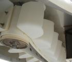 Used Universal Industries Vertical Bucket Elevator, Model SC, 304 Stainless Steel Frame. Plastic buckets approximately 6’’ wide x 4’’ long x 4’’ deep, on 4-1/2’’ centers. Driven by a 1 hp, 3/60/230/4...