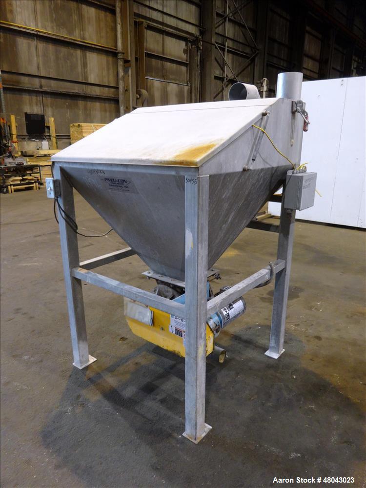 Used- Pneumatic Conveying Inc. Bag Dump Hopper, 304 Stainless Steel.