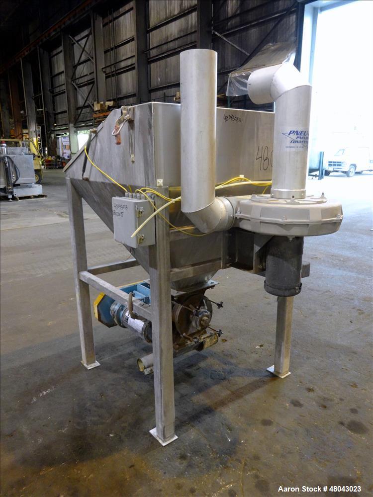 Used- Pneumatic Conveying Inc. Bag Dump Hopper, 304 Stainless Steel.