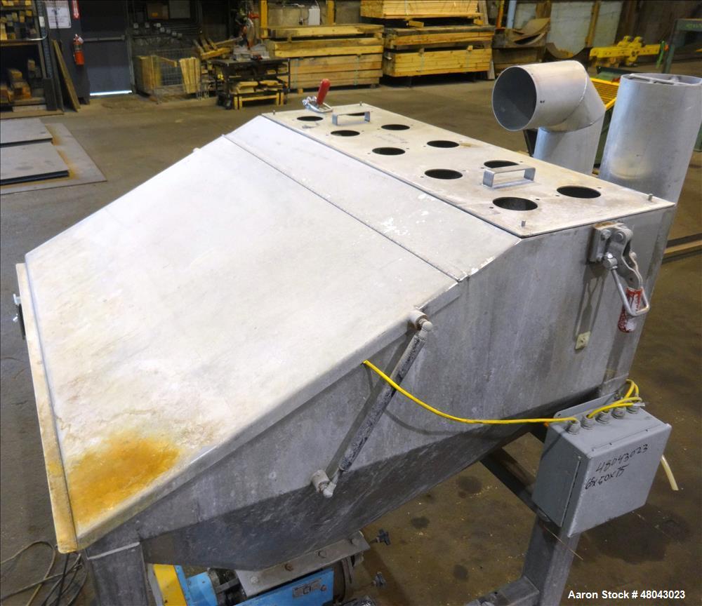 Used Pneumatic Conveying Inc. Bag Dump Hopper, 304 Stainless Steel.