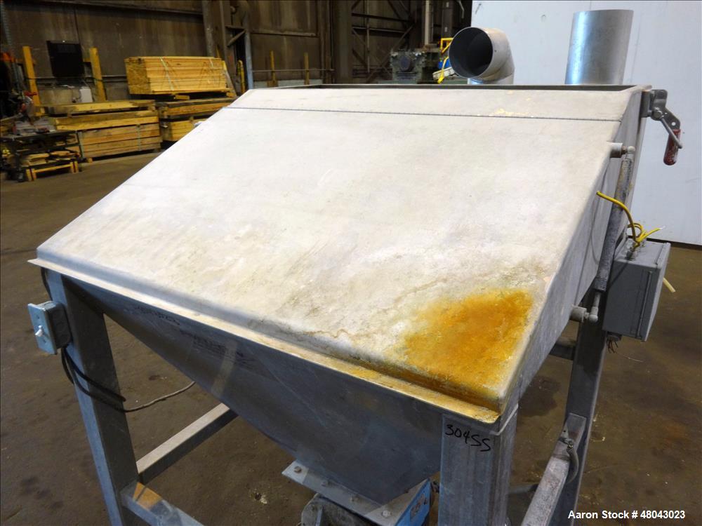 Used Pneumatic Conveying Inc. Bag Dump Hopper, 304 Stainless Steel.