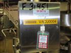 Used PIAB vacuum conveyor system, stainless steel construction with model MLL200 vacuum pump with filter, mounted on protable stainless steel stand with reciever, ART#34.01.056.
