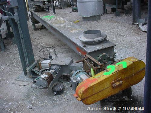 Used-Screw Conveyor, 304 stainless steel, 9" x 12'.