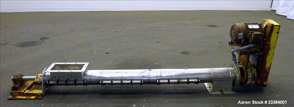 Used Screw Conveyor, 304 Stainless Steel.