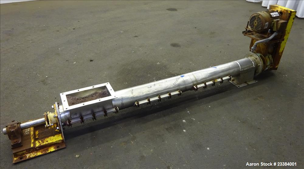 Used Screw Conveyor, 304 Stainless Steel.