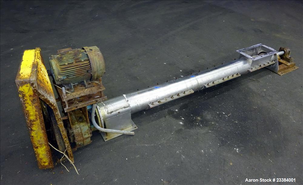 Used Screw Conveyor, 304 Stainless Steel.