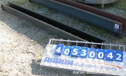 Used Screw conveyor section, carbon steel, consisting of (1) 6" diameter x 118" long x 3" pitch, (1) trough section 6 3/4" wide x 120" long x 7" deep. No motor, end plates or drive.