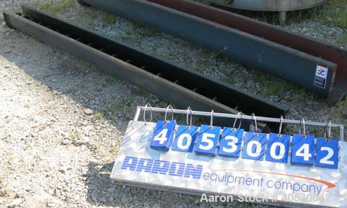 Used- Screw conveyor section, carbon steel, consisting of (1) 6" diameter x 118" long x 3" pitch, (1) trough section 6 3/4" ...