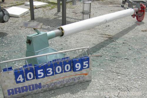 Used Hutchinson Wil-Rich Manufacturing Screw Conveyor, carbon steel. Approximately 3 1/2" diameter x 144" long x 1 3/4" centers screw, enclosed tube 4" diameter. 3 3/4" discharge, no motor.