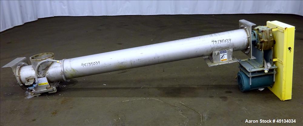 Used Screw conveyor, 304 Stainless Steel.