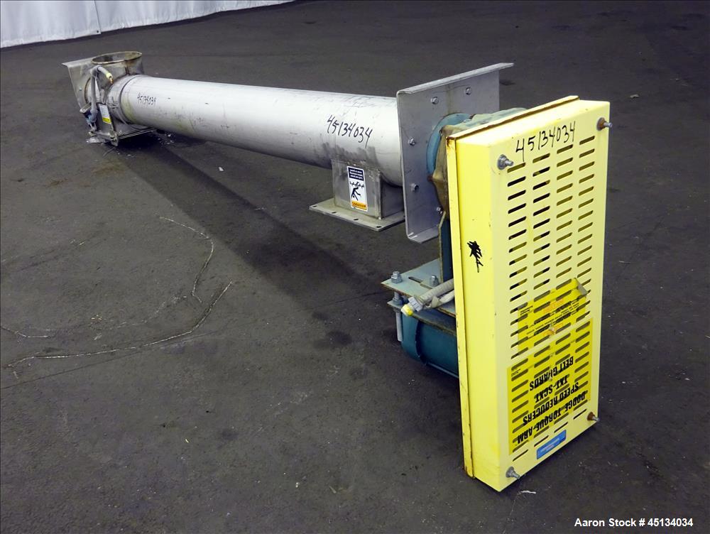 Used Screw conveyor, 304 Stainless Steel.