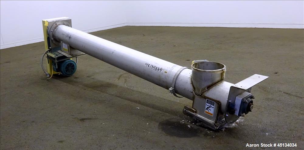 Used Screw conveyor, 304 Stainless Steel.