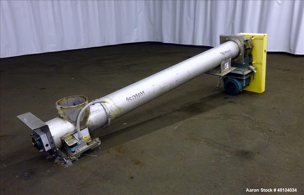 Used Screw conveyor, 304 Stainless Steel.