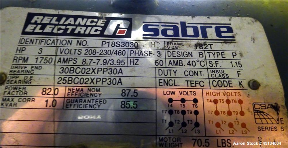 Used Screw conveyor, 304 Stainless Steel.