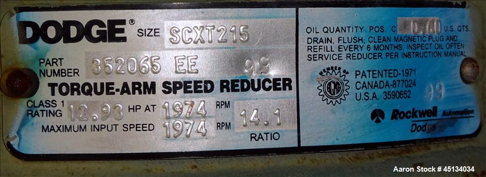 Used Screw conveyor, 304 Stainless Steel.