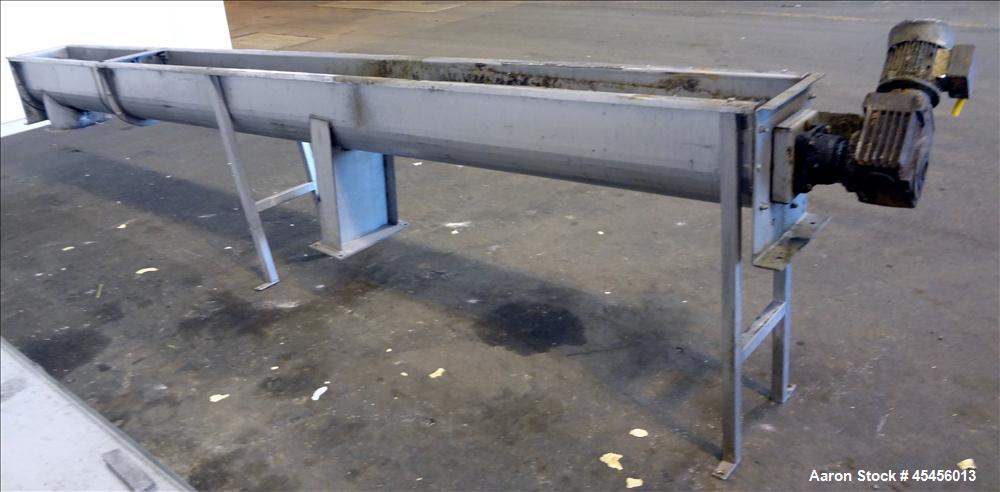Used 10" Stainless Steel Auger Conveyor