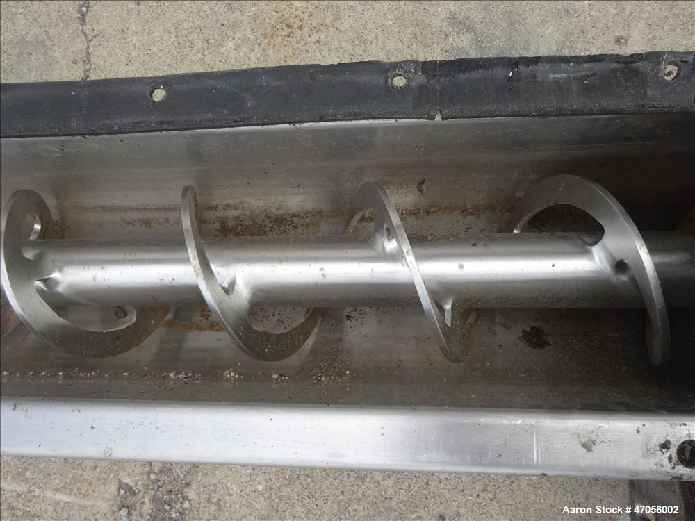 Used Screw Conveyor/Continuous Mixer, 304 Stainless Steel, Horizontal.