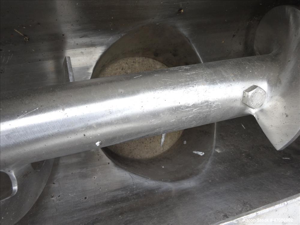 Used Screw Conveyor/Continuous Mixer, 304 Stainless Steel, Horizontal.