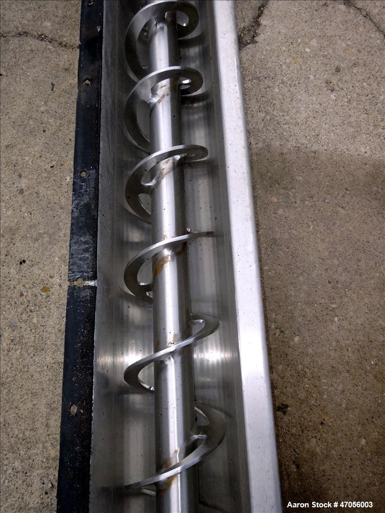 Used Screw Conveyor/Continuous Mixer, 304 Stainless Steel, Horizontal.