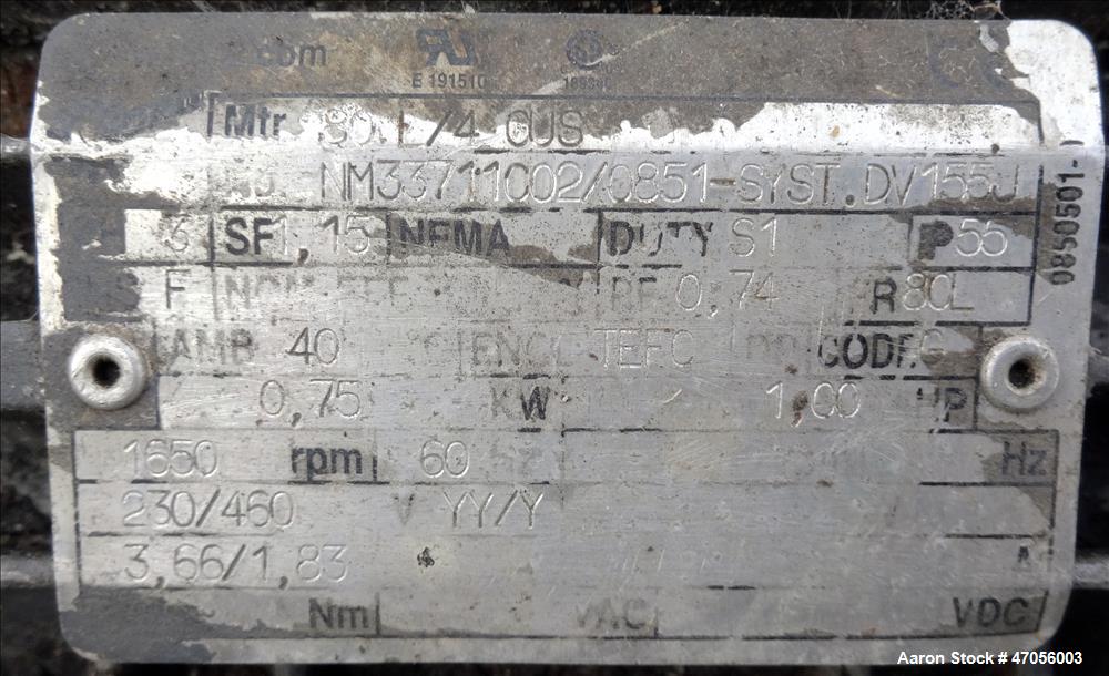 Used Screw Conveyor/Continuous Mixer, 304 Stainless Steel, Horizontal.