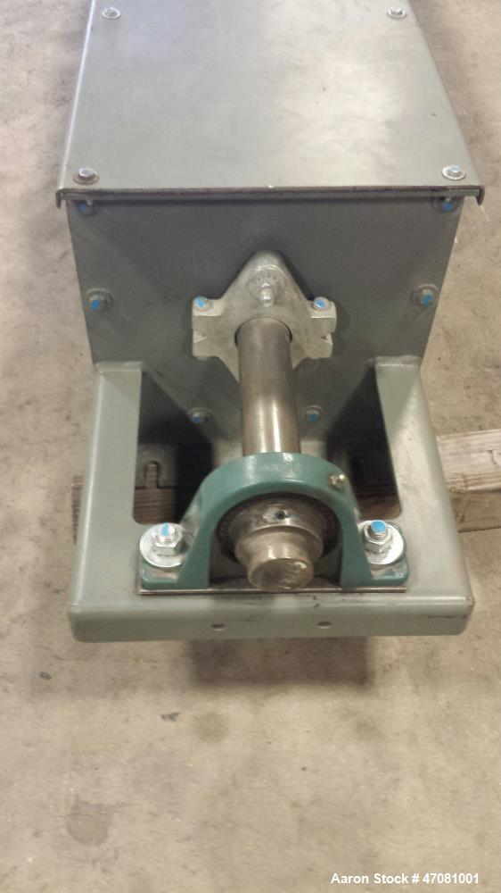 Used Screw Conveyor, 9" Diameter x 17' - 7-1/2" Long, Mild Steel. 5 hp Nord Class II screw conveyor drive gearmotor; 3PH/60hz/230-460V STD Inverter Duty TEFC Class II; Division 2 Group F&G Motor.