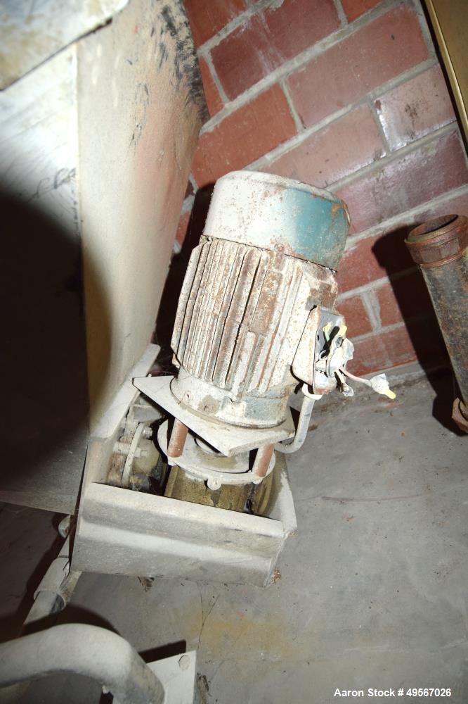 Used Inline Screw Conveyor, Stainless Steel. Approximate 10" diameter x 132" long x 3" pitch screw, driven by an approximate 5hp motor. 30" x 33" Bottom feed hopper with a carbon steel safety grate, ...