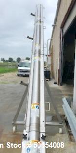 Used S. Howes Inclined Screw Conveyor, Model 4SC16, Stainless Steel.