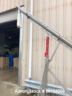 Used S. Howes Inclined Screw Conveyor, Model 4SC16, Stainless Steel.