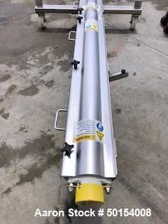 Used- S. Howes Inclined Screw Conveyor, Model 4SC16, Stainless Steel.