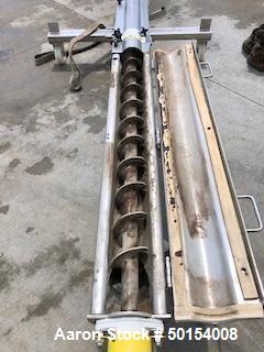 Used S. Howes Inclined Screw Conveyor, Model 4SC16, Stainless Steel.