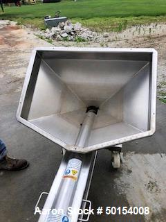 Used- S. Howes Inclined Screw Conveyor, Model 4SC16, Stainless Steel.