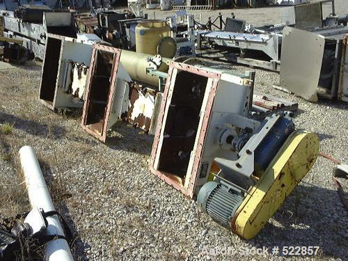 USED: 12" X 12" long steel screw conveyor with Falk shaft mountspeed reducer #4307J and 15 hp motor. Originally designed to unloadrail cars. Has three special inletes to match up to boot lifts. Itis ...