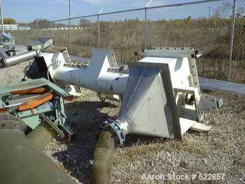USED: 12" X 12" long steel screw conveyor with Falk shaft mountspeed reducer #4307J and 15 hp motor. Originally designed to unloadrail cars. Has three special inletes to match up to boot lifts. Itis ...