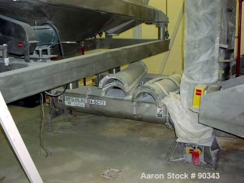 Unused-Used: Screw conveyor, 9" diameter x 67" long, 1.5 hp/46 rpm, clockwise.