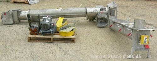 Unused-USED:Dalex screw conveyor, 304 stainless steel, 2 section horizontal with a vertical riser.  Horizontal section 9" di...