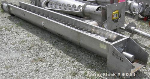 Unused-USED: Screw conveyor 12" diameter x 130" tall. 5 hp/200 rpm, clockwise.