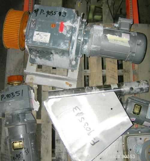 Unused-USED: Screw conveyor 12" diameter x 130" tall. 5 hp/200 rpm, clockwise.